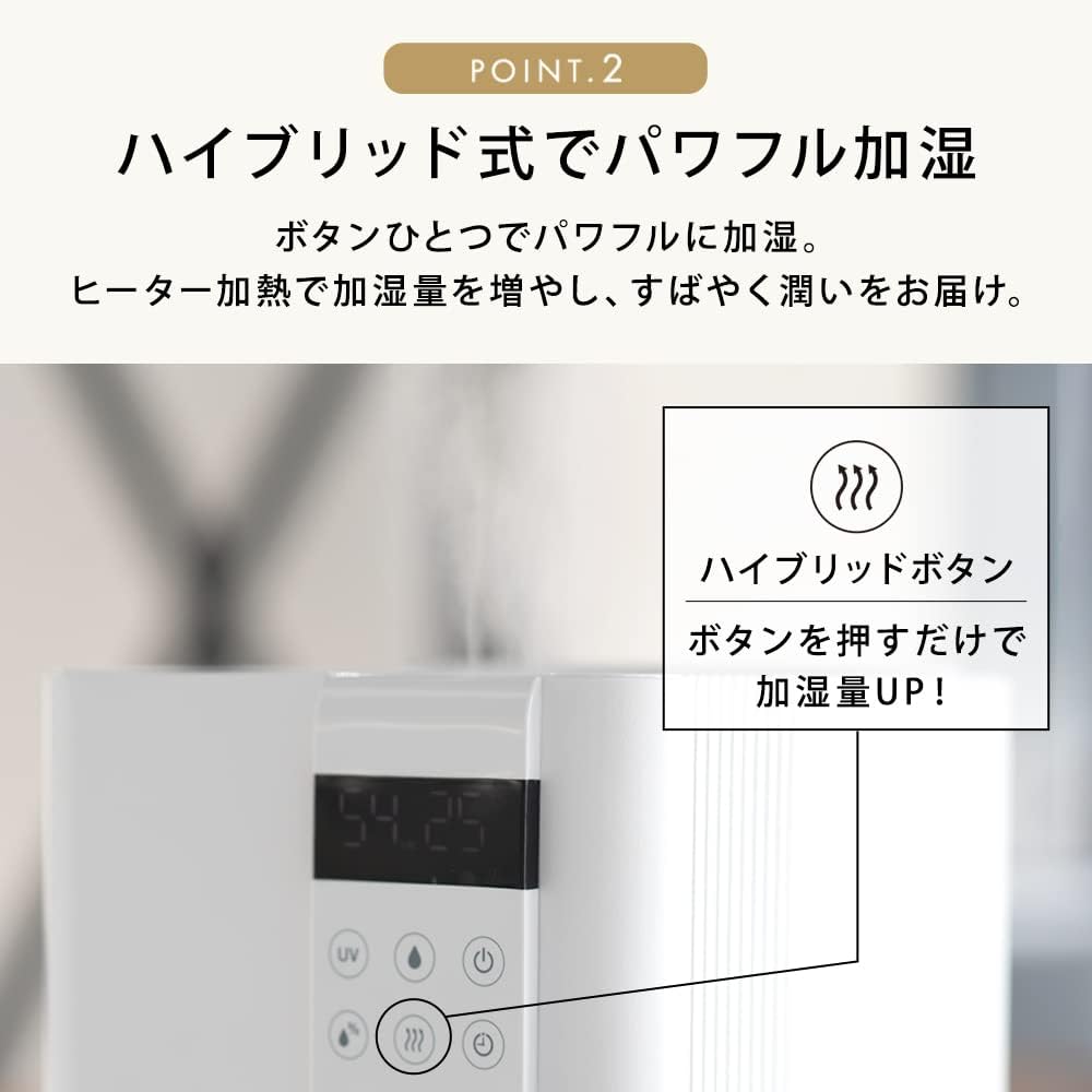 Iris Plaza Humidifier Large Capacity Stylish Aroma Hanx-Home 5L Top Water Supply Type Hybrid Humidifier HA-H08B Black
