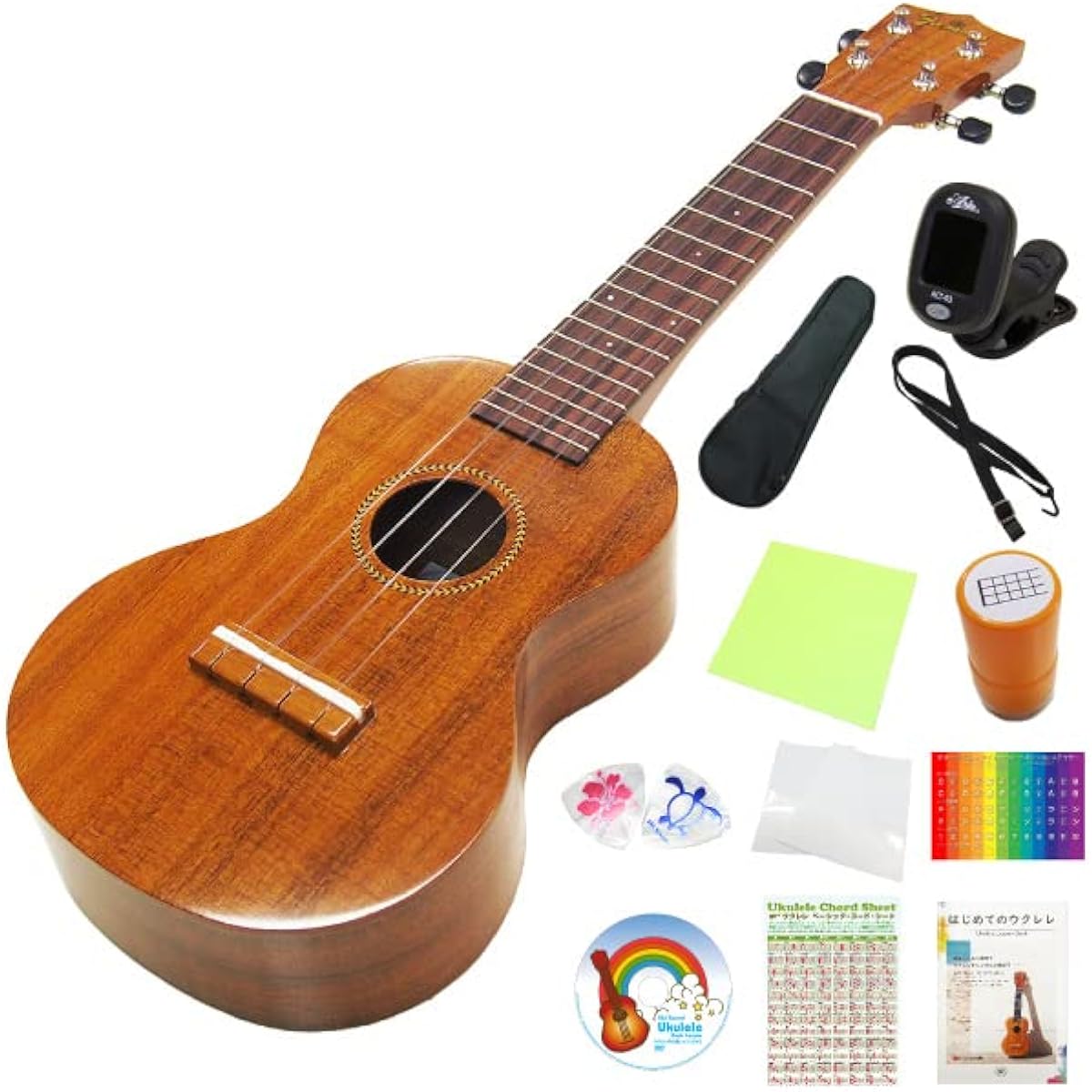 Famous Domestically Produced Ukulele FS-8LN Soprano Long Neck Special 12-Piece Set Soprano Long Neck Hawaiian Koa (Reliable Made in Japan) (Soprano Scale 14F Joint) (u)