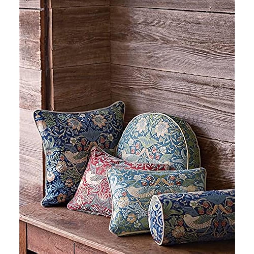 Kawashima Textile Cercon Morris Design Studio Back Cushion Cover Strawberry Thief Blue 45×45cm LL1710
