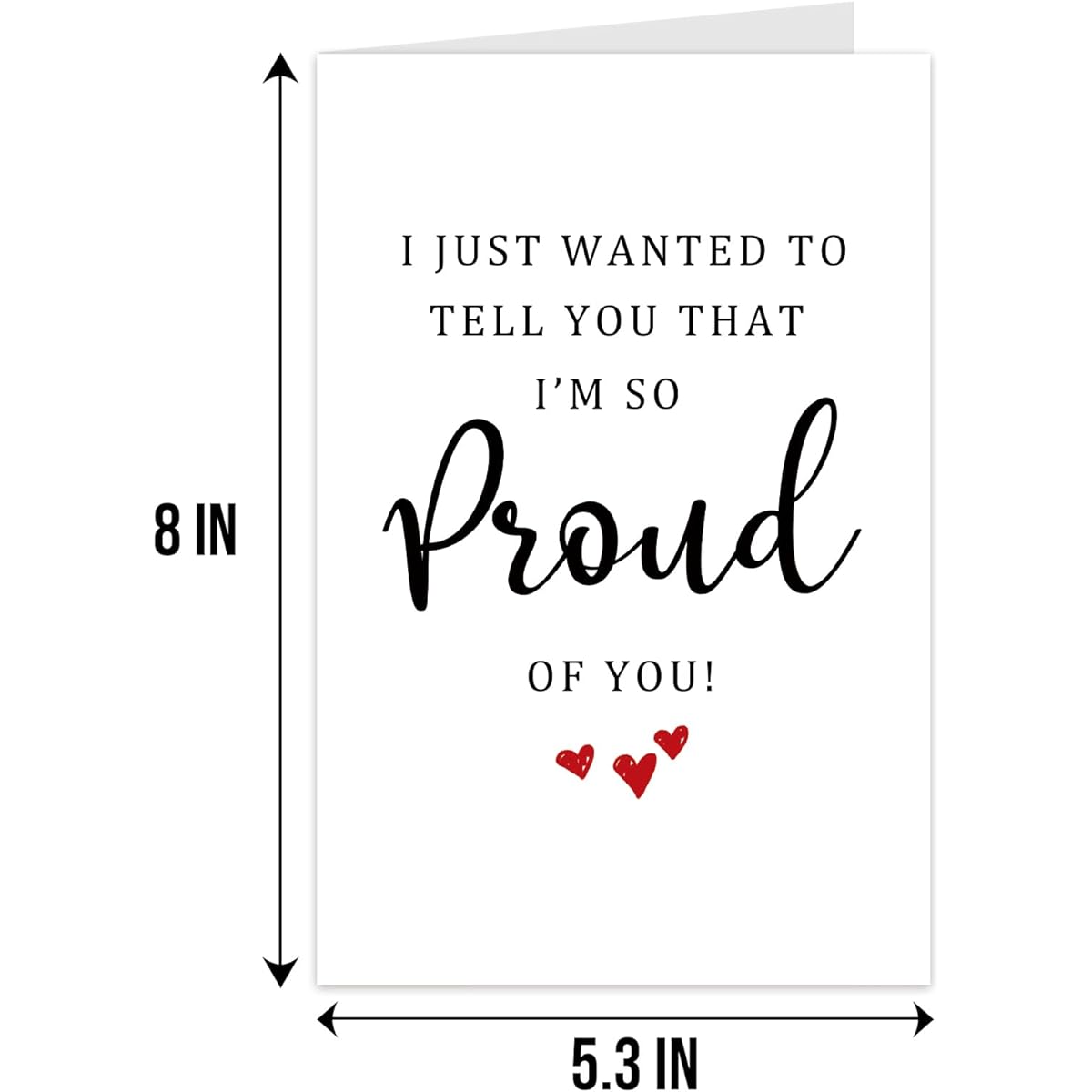 Qiliji So Proud Of You card, graduation card, congratulations card, well done card, new job card, promotion card, passed exam card, completed school card.