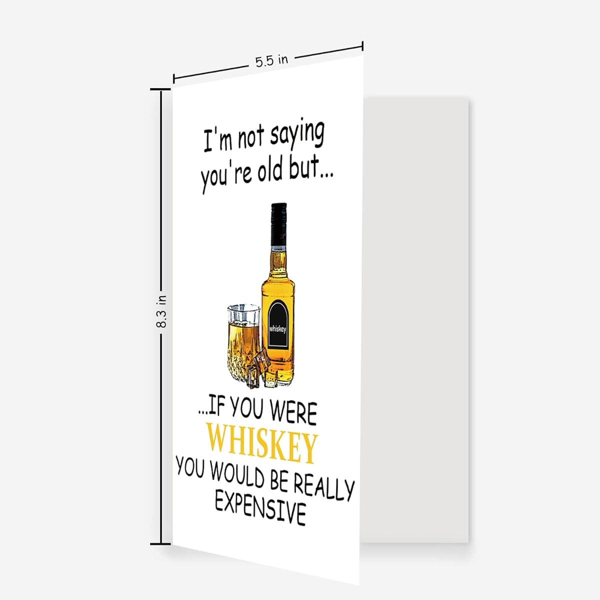 LOVWORID Humorous Whiskey Birthday Cards for Men Women Husband Boyfriend Wife Happy Birthday Cards Fun Original Cards for Family Members Funny Birthday Cards for Men