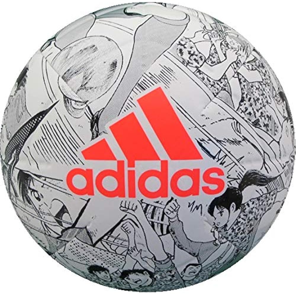 adidas Soccer Ball for Junior High School Students and Up Size 5 Ball Tsubasa Training White x Black AF5677WBK