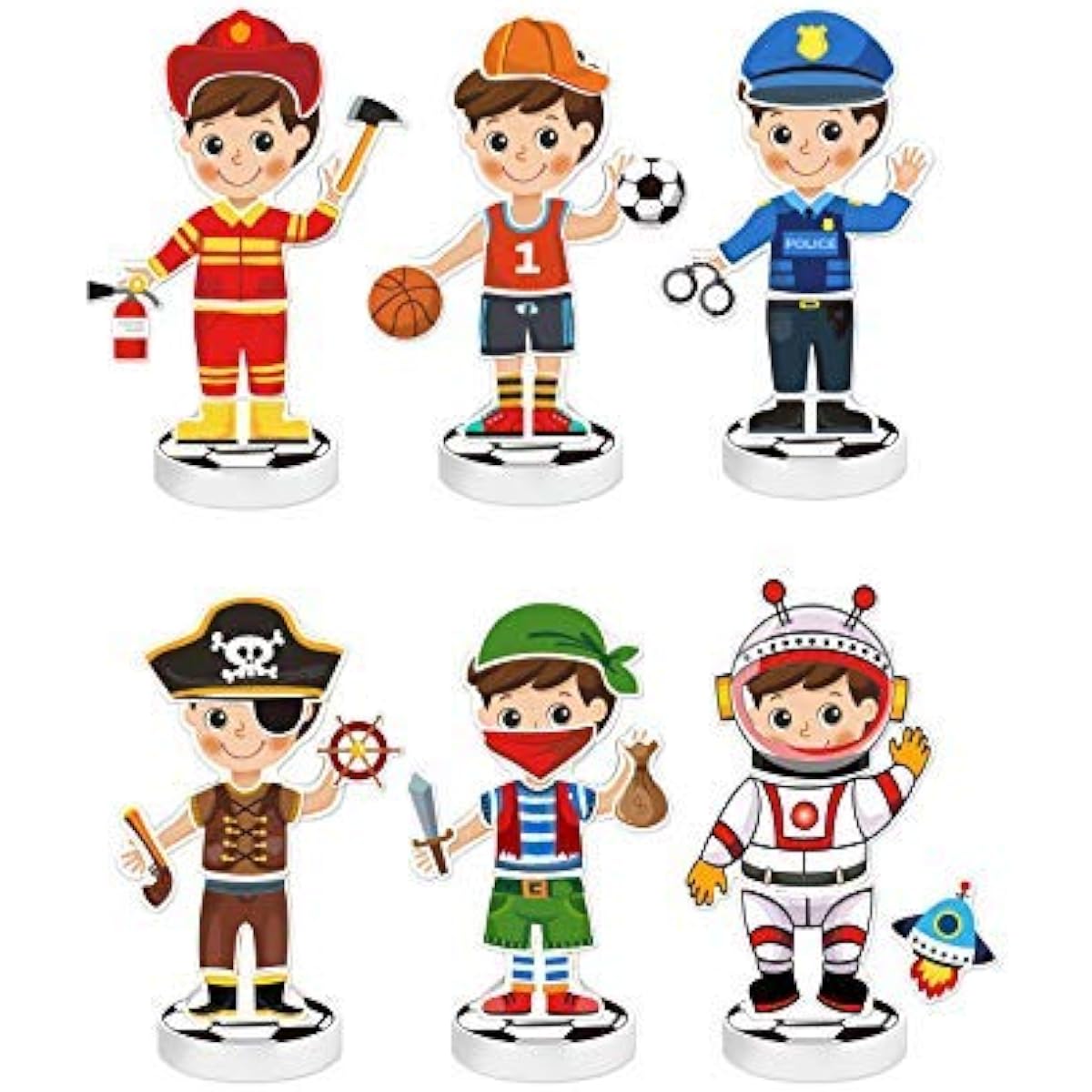 TOYSTERS Magnetic Wooden Dress Up Boy Doll Toy Pretend Play Set Includes: 1 Wooden Doll with 30 Costume Dress Ideas | Not Your Average Paper Doll | Perfect Gift for Little Boys 3+ (PZ650)