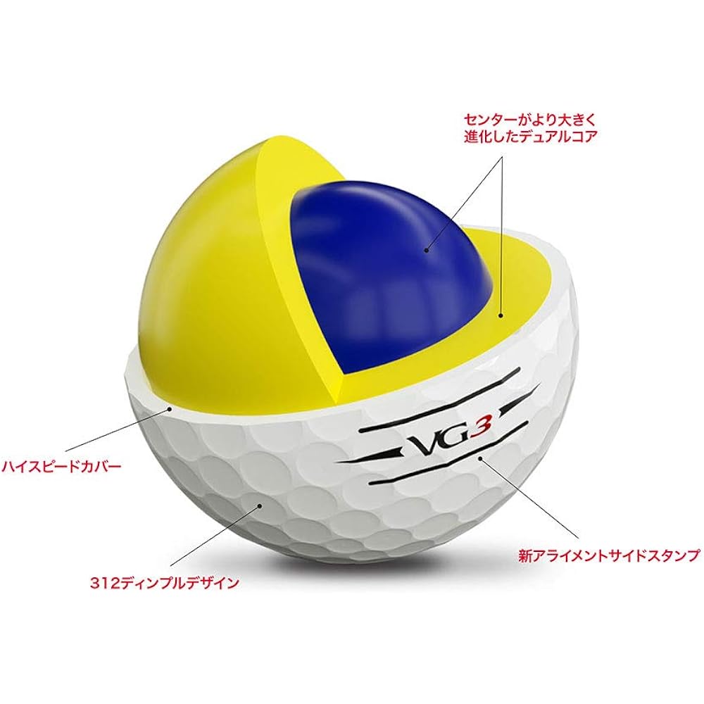 TITLEIST Golf Ball 2020 Model VG3 1 Dozen (12 Pieces) Genuine Japanese Product