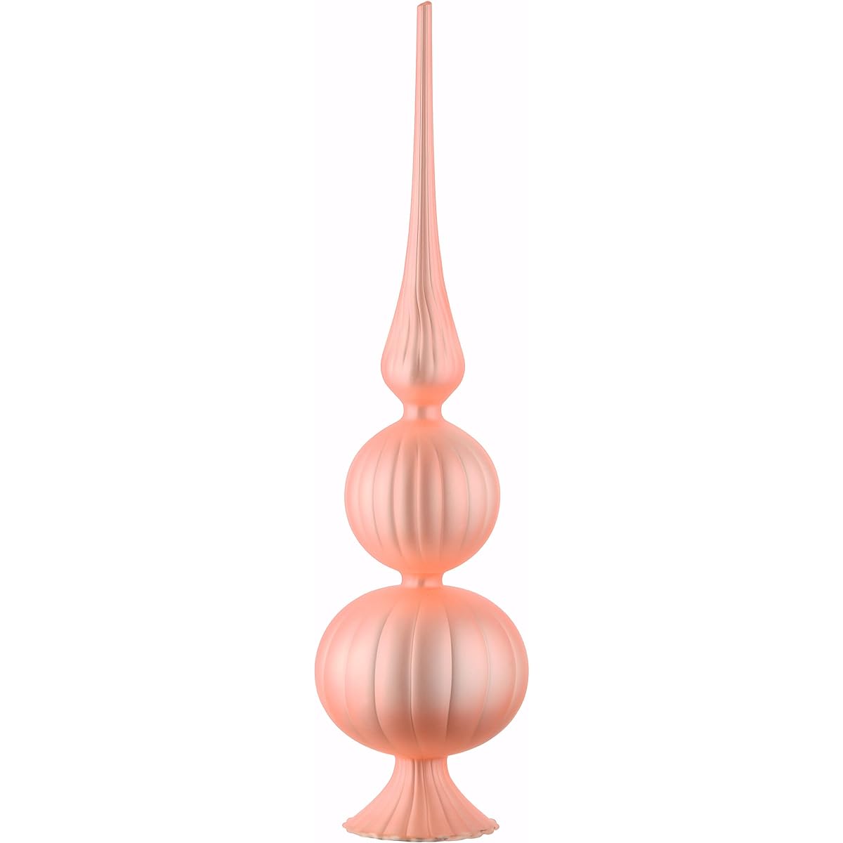 National Tree Company Glass Christmas Tree Topper Pink Christmas Collection 15"