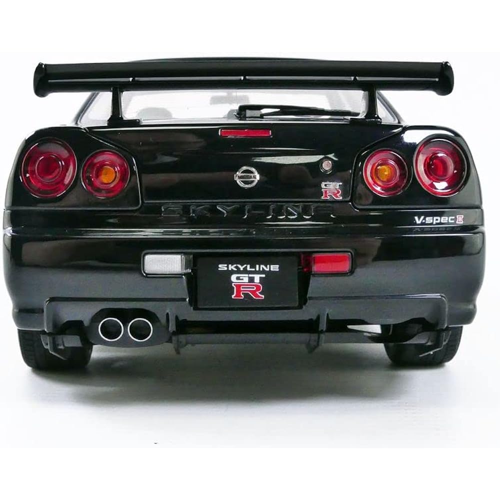 AUTOart 1/18 Nissan Skyline GT-R (R34) V Spec II Black Pearl Finished Product 77407