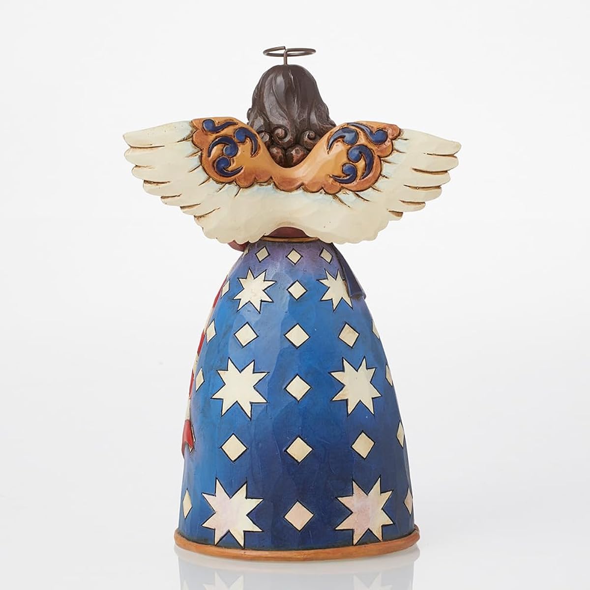 Jim Shore Heartwood Creek Patriotic Angel Flag Dressed Stone Resin Figure 6"
