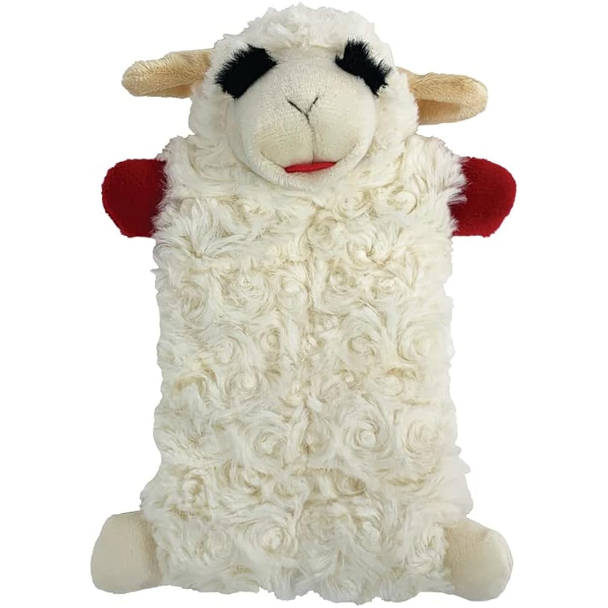 Multipet Lamb Chop Squeaker Mat Plush Dog Toy 9"