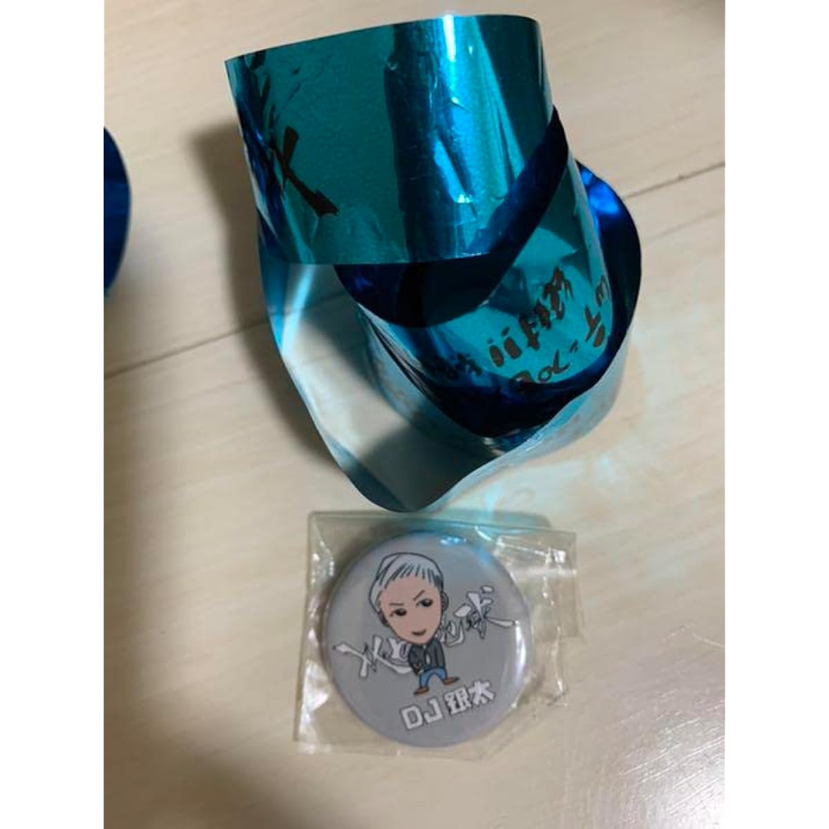 Repezen Earth DJ Ginta MJ side badge with silver tape