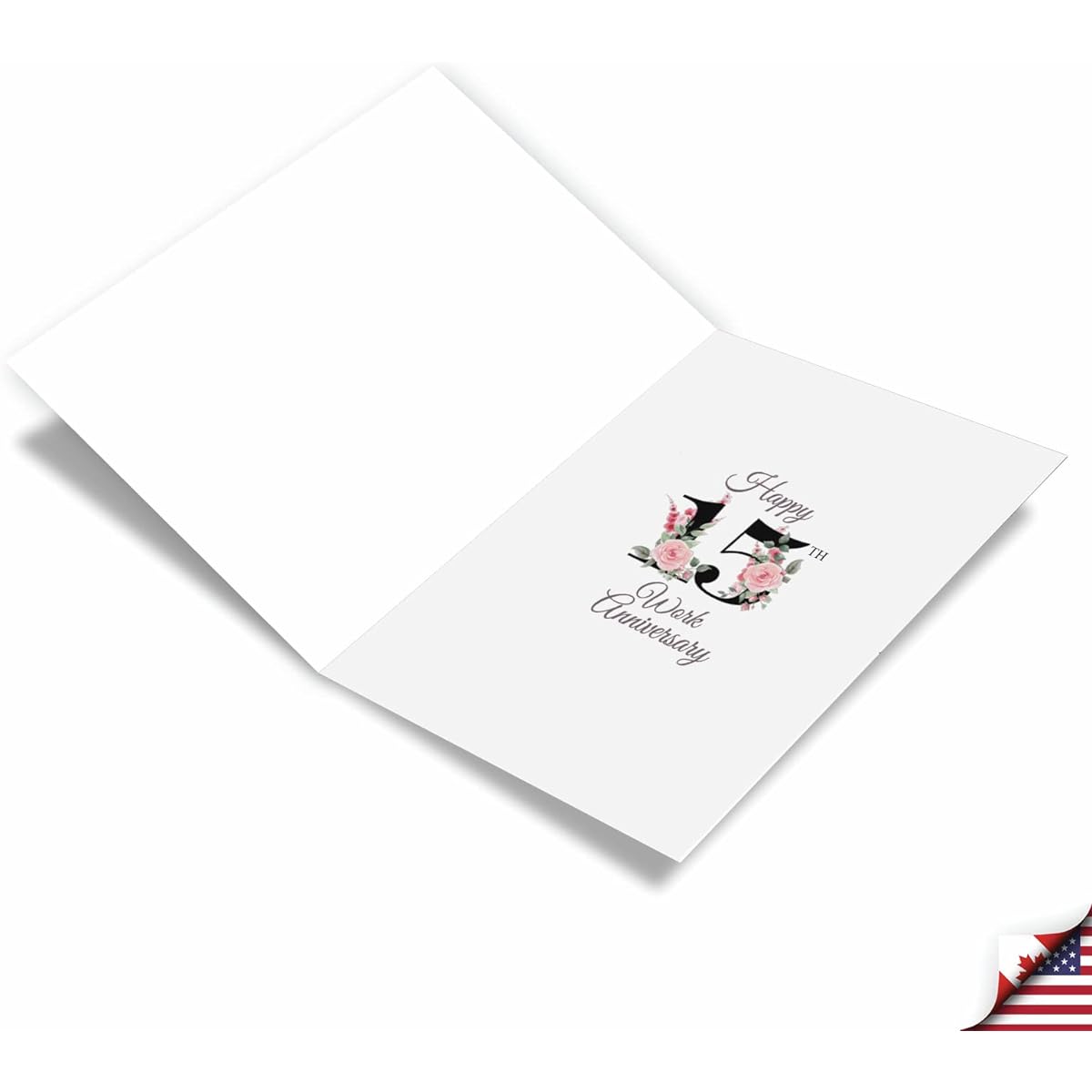 NobleWorks 15th Anniversary Greeting Card with 5 x 7 Inch Envelope (1 Card) Floral Works 15 C10492MAG-WA