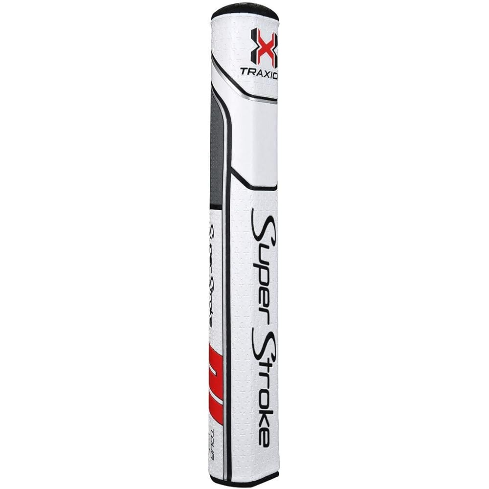 SuperStroke Traxion Tour Golf Putter Grip | Advanced surface texture improves feedback and tack | Unique parallel design minimizes grip pressure.