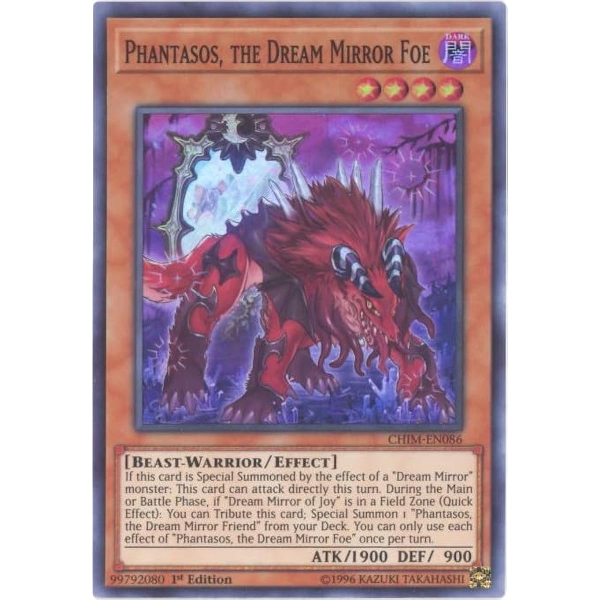 Phantasos, Enemy of the Dream Mirror - CHIM-EN086 - Super Rare - Unlimited Edition