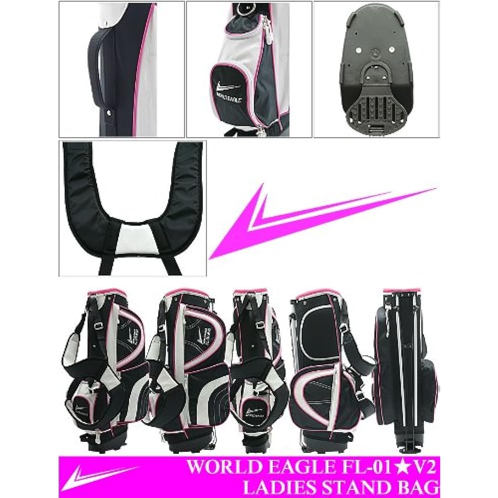 WORLD EAGLE Women's Caddy Bag FL-01 V2 Stand Type Blackberry WE-V2-BG-BB