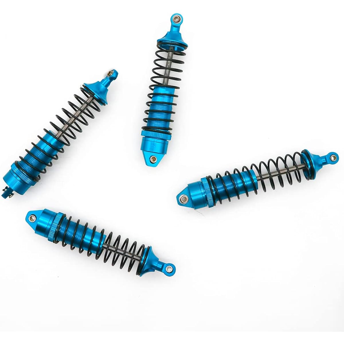 RCAWD Big Bore Full Aluminum Shocks for Traxxas Slash 4WD 4x4 Upgrade Parts 1/10 Traxxas Stampede 4WD 4x4 Traxxas Hoss 4WD 4x4 Traxxas Rustler 4WD 4x4 (Blue)