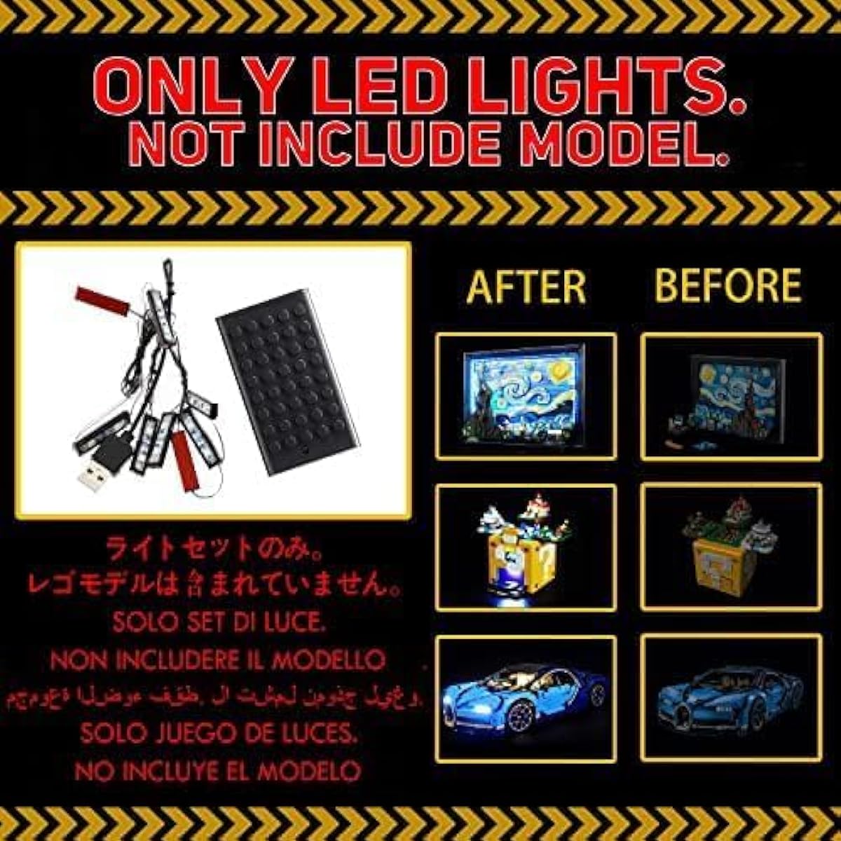 LED Kit for ASTEM Lego The Simpsons House Exclusively, 71006 (Lights Only, Lego Set Not Included).