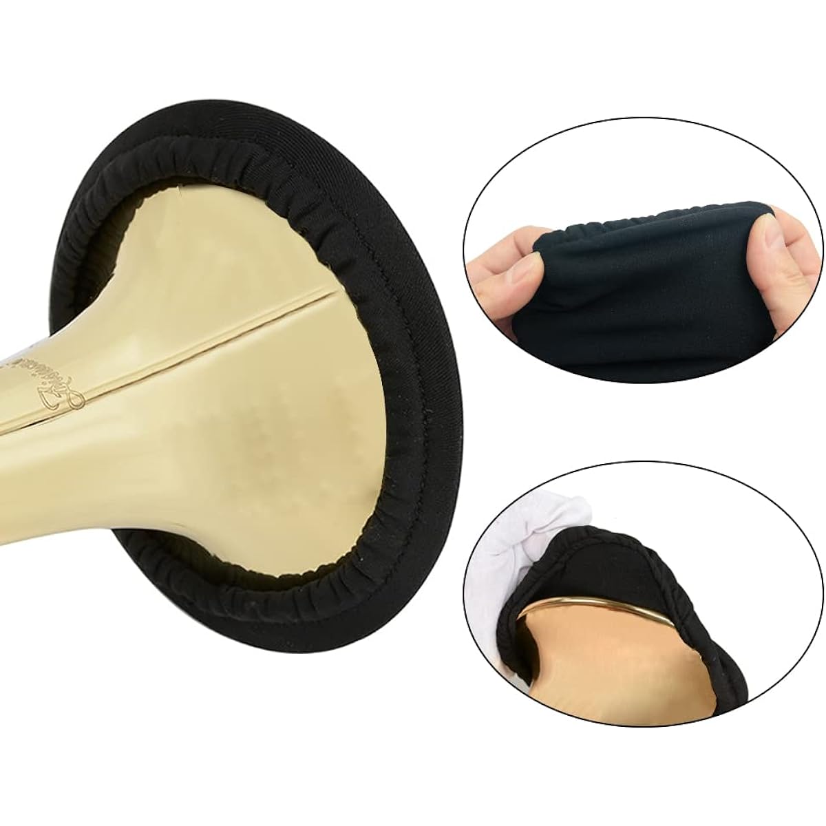 lyflux 3pcs 5inch Reusable Musical Instrument Bell Cover Saxophone Bell Cover Cornet Bell Cover Musical Instrument Protection Dustproof Cover Musical Instrument Cleaning Care Product Cover