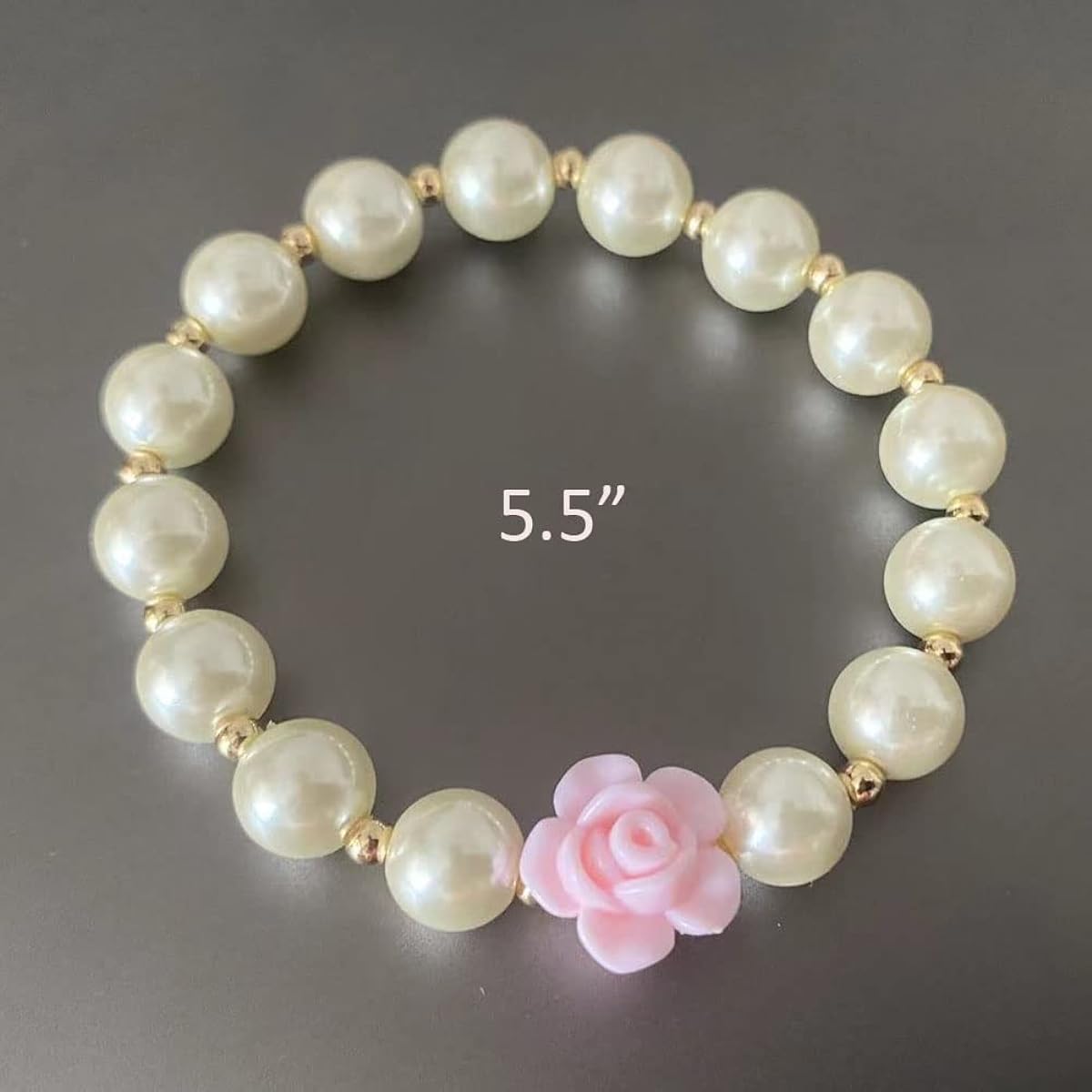 Bride Flower Girl Proposal Gift Flower Girl Pearl Bracelet Set of 2, No Jewels