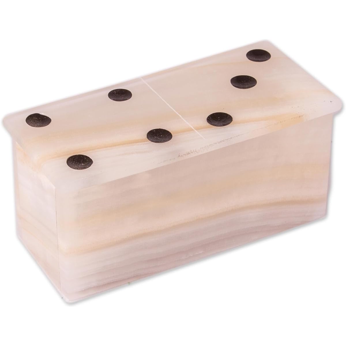 NOVICA Earth Game (28 Piece) Onyx Domino Set