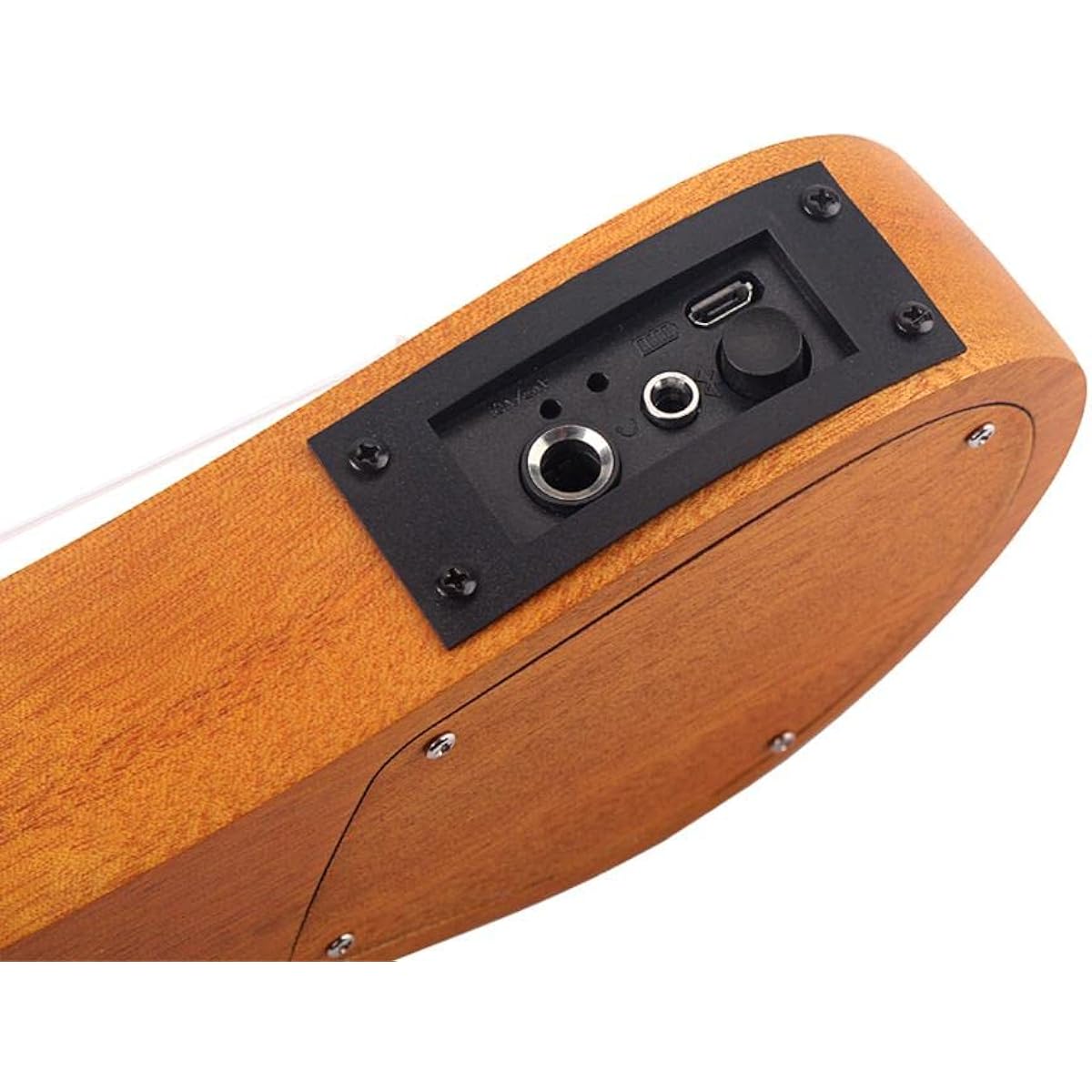 PEWETE 21 Inch Soprano Beginner Ukulele Solid Wood Ukulele with 3.5mm Audio Cable