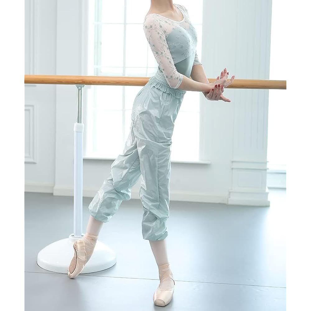 ProDance Pink Mint Long Sleeve Embroidery Cute Stylish Ballet Leotard PLL015M