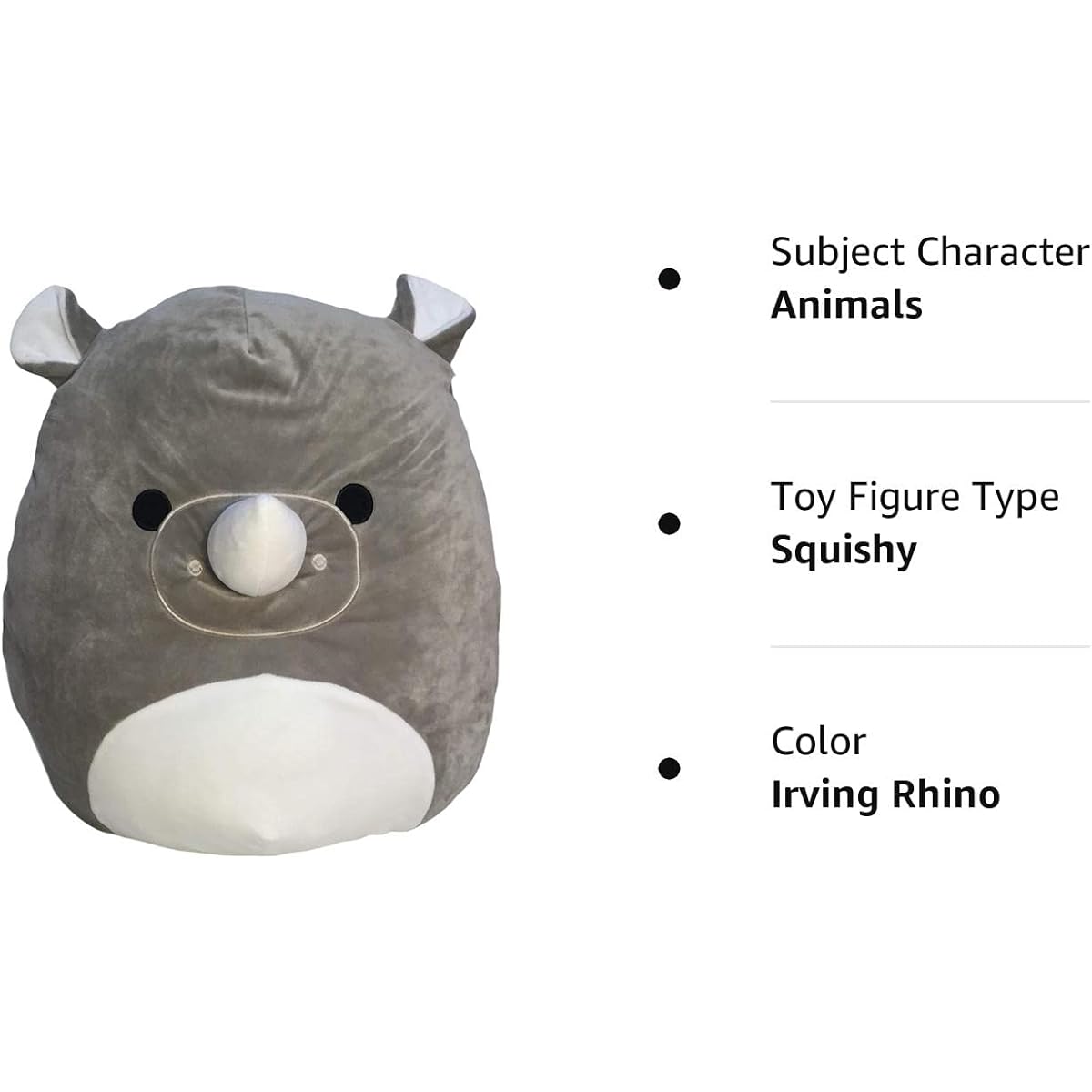 Squishmallows Official KellyToy Plush Toy 8" Squishy Soft Stuffed Animal (Irving Rhino)