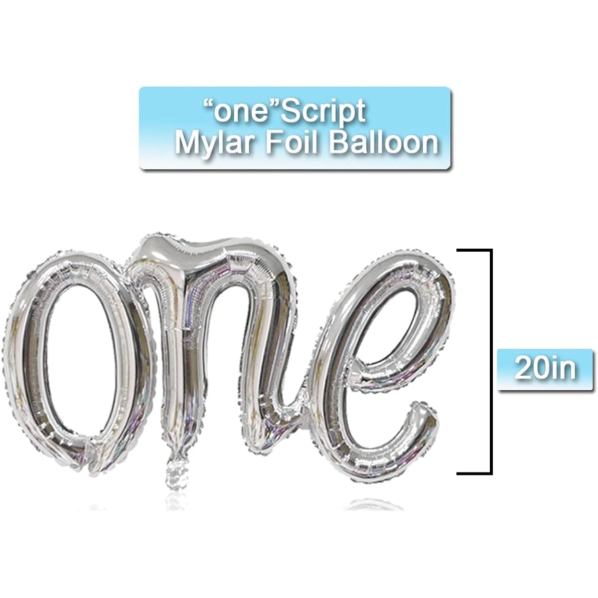 Morofme Silver 1 Balloon 1st Birthday 22 Pieces, Number 1 Balloon, 1st Birthday, Boys 1st Birthday Balloons, Large Large Silver 1 Balloon