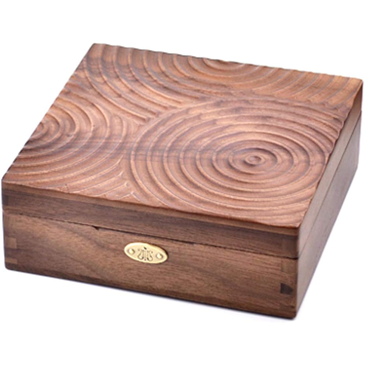 Sinzyo Music Box Spring Rhyme Wooden Accessory Storage Case Anniversary Birthday Present Mother's Day Gift (Walnut, Song: Laputa: Castle in the Sky)