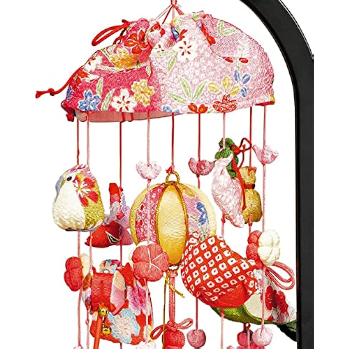 Hanging Decoration, Mini Hina Hina, Height 41cm, Comes with Stand, Hanging Hina, Hanging Ball, Hina Doll, Hina Doll, Gift, Made in Japan (Sakura Light)