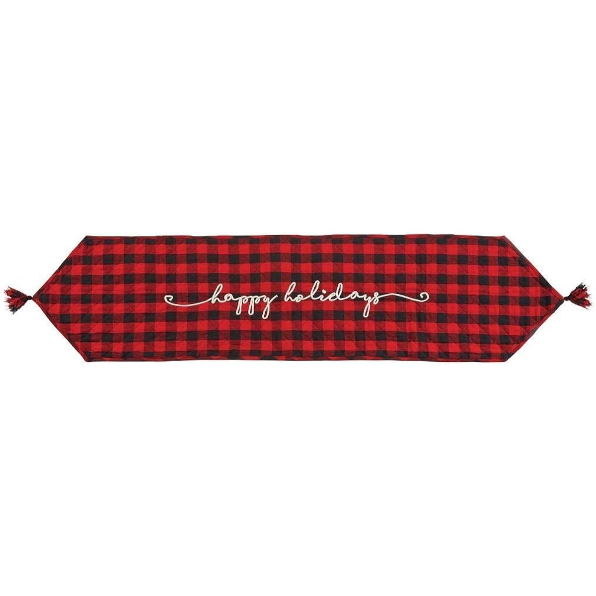 Mud Pie Christmas Buffalo Check Table Runner