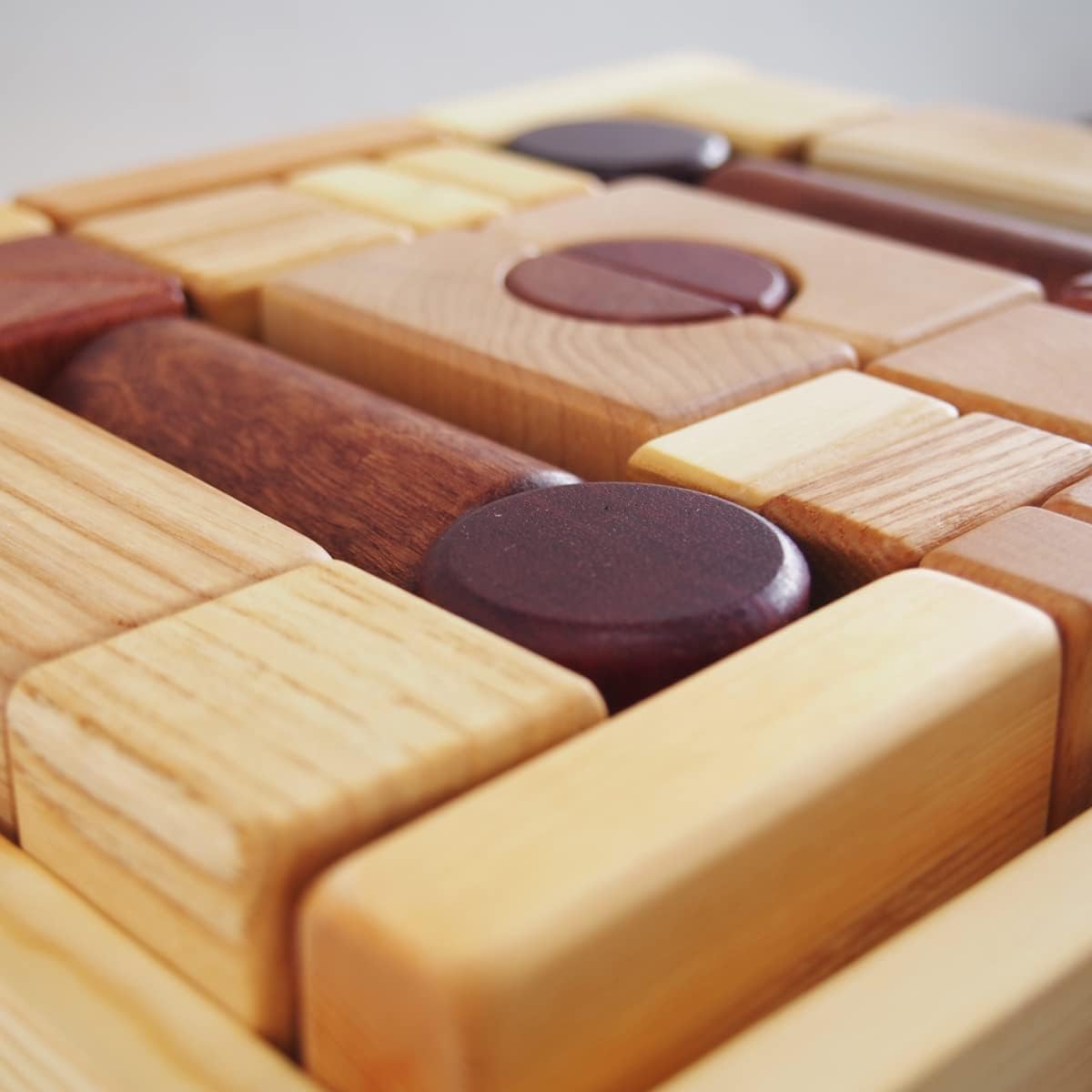 Supsori building blocks full set 2-tier 66 pieces name wooden box play guide included ts-03