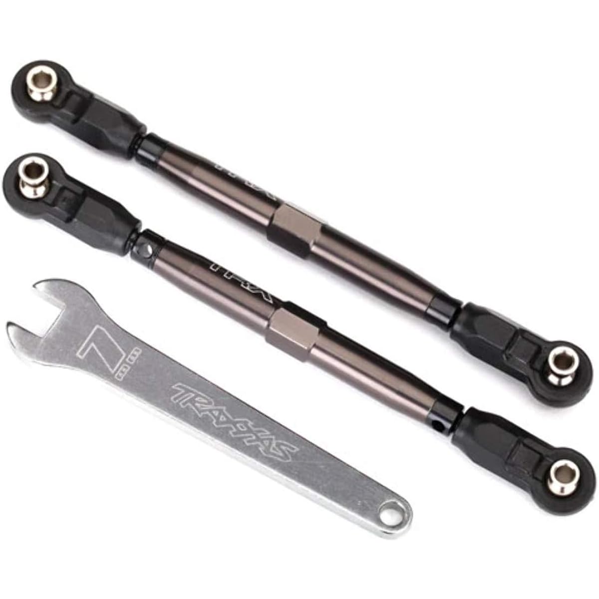 Traxxas 8547A/8547R/8547X UDR Unlimited Desecer 7075-T6 Tube (Assembled with 102mm Front Toe Link/Steering Link/Tie Rod, Rod End & Hollow Ball) Free 7mm Wrench Ra (Black Anodized)