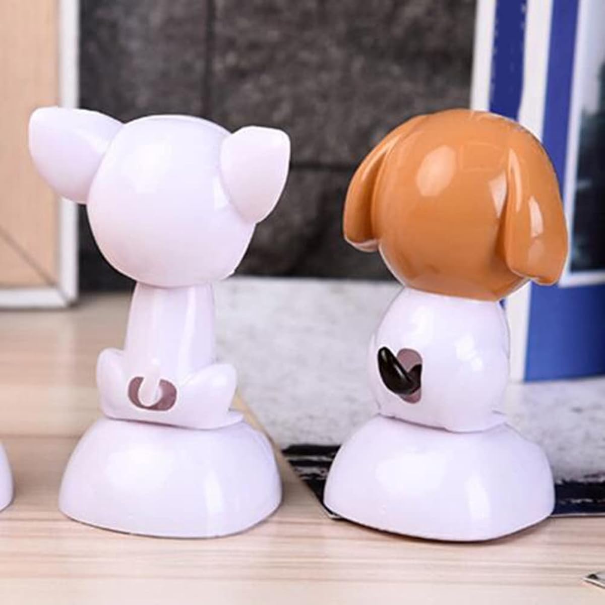 Puppy Doll Car Ornament Solar Dancing Ornament Figurine Shaking Solar Car Dashboard Sculpture Doll Toy Decoration Statue Car Home Office Vehicle Interior Decoration (Brown)