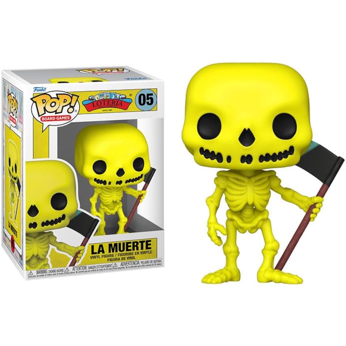 POP Board Game: Loteria - La Muerte Funko Vinyl Figure (with Compatible Box Protector Case) Multicolor 3.75"