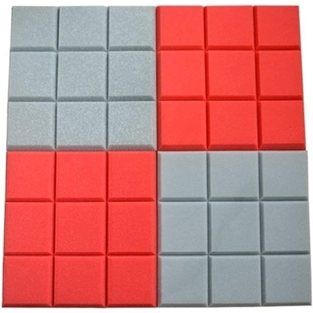 Purple/Grey/Red Soundproof Foam Panels, Corner Wall Decoration Sound Absorbing Cotton Bar KTV Acoustic Room Treatment (Purple) (Red)