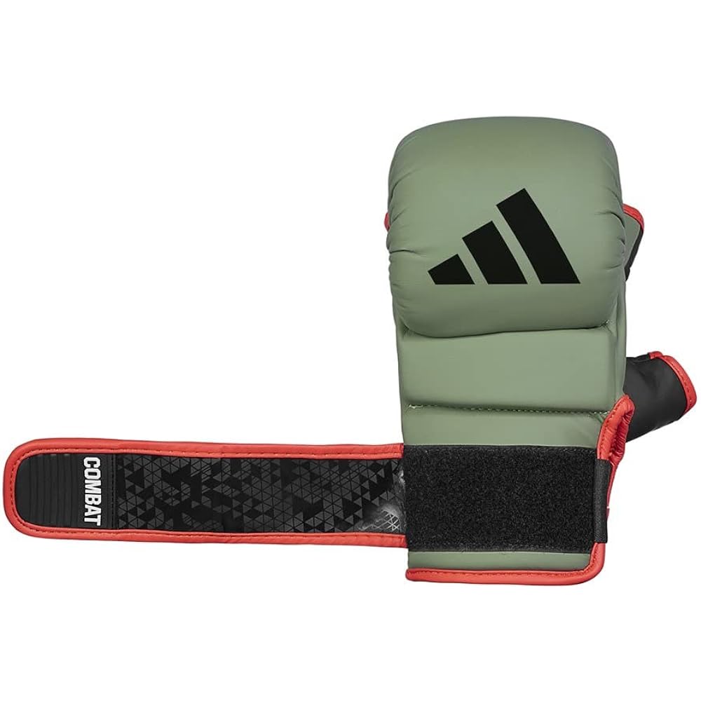adidas Open Finger Gloves FLX3.0 Combat 50 TILT Sparring Grappling Gloves ADIC50GG //Adidas MMA Mixed Martial Arts (Large, Orbit Green)