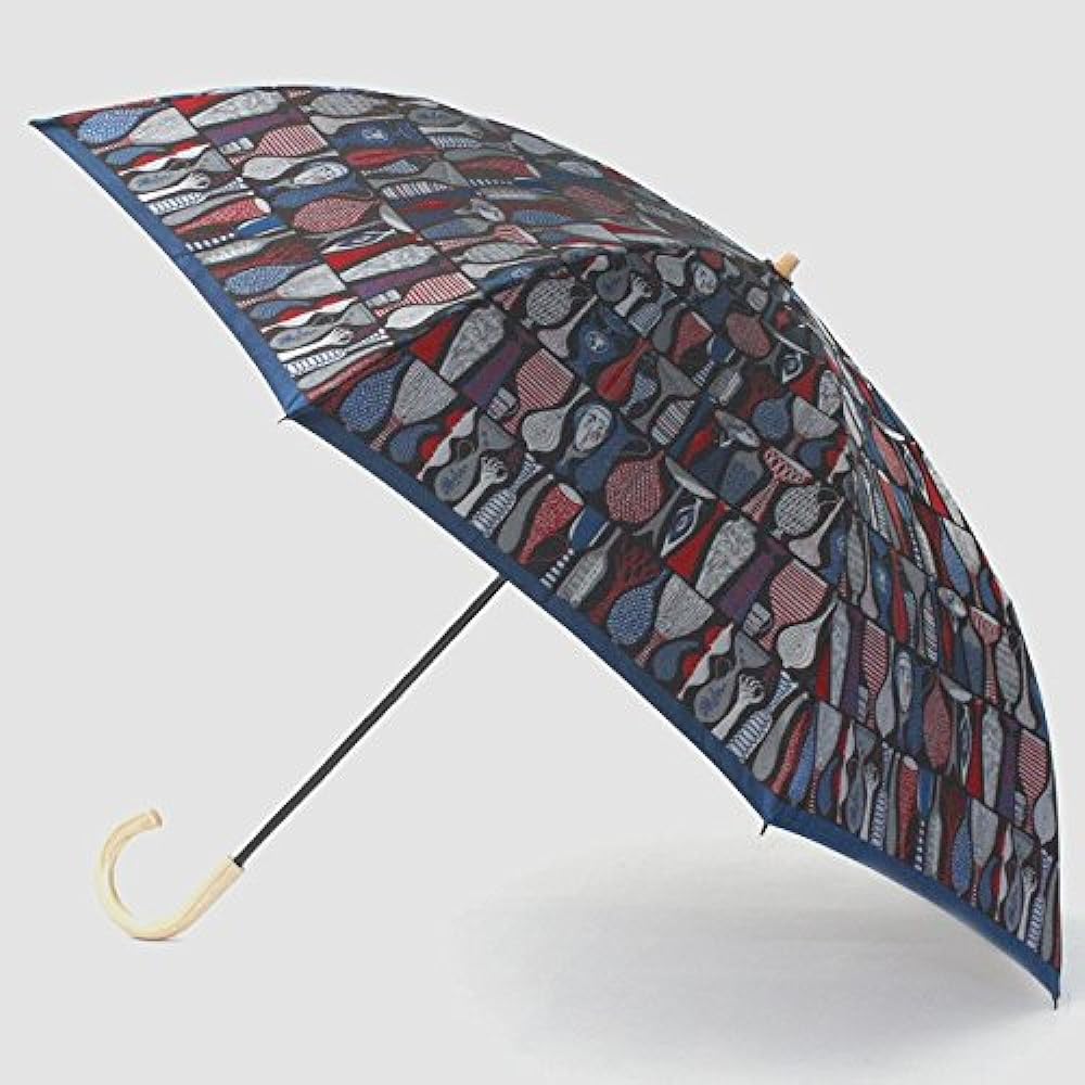Makita Shoten + Stig Reventri POTTERY Women's Folding Umbrella, Scandinavian Design, Luxury Koshu Ori, Made in Japan