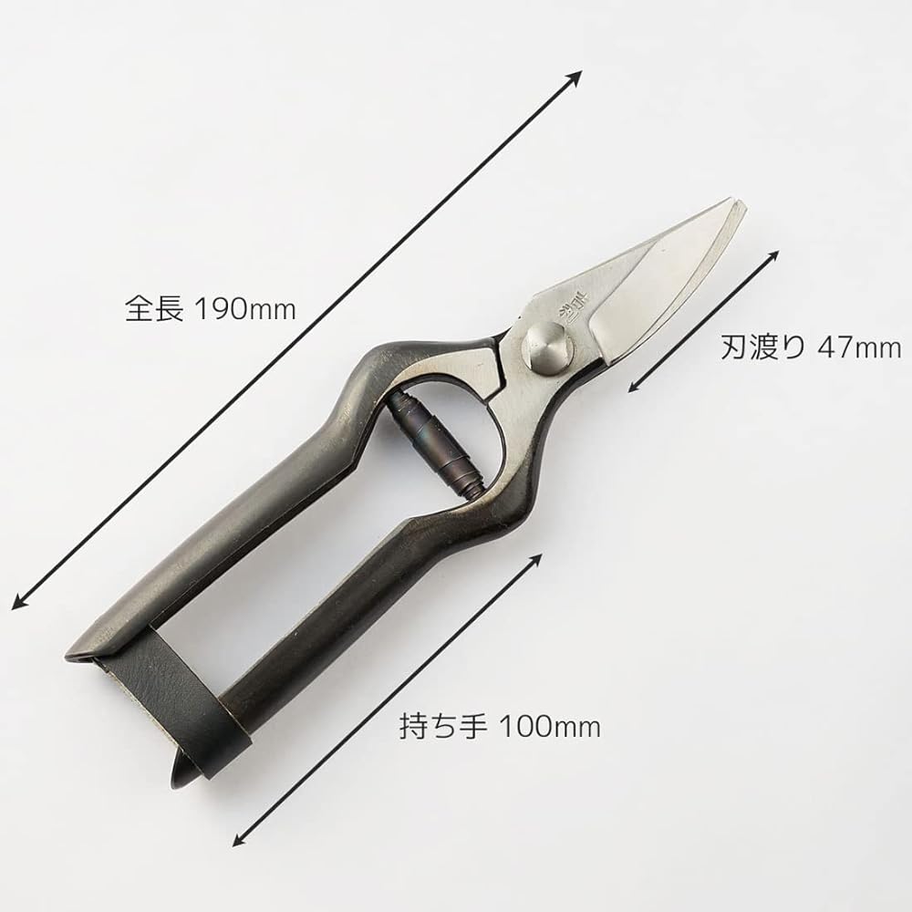 Geely bud pruning shears, Tsugaru type, made in Japan, made in Sanjo, Niigata Prefecture, high quality, professional specifications, handmade by blacksmiths, Uraski finish, for pruning fruit trees and garden trees, for picking flowers and cutting buds in