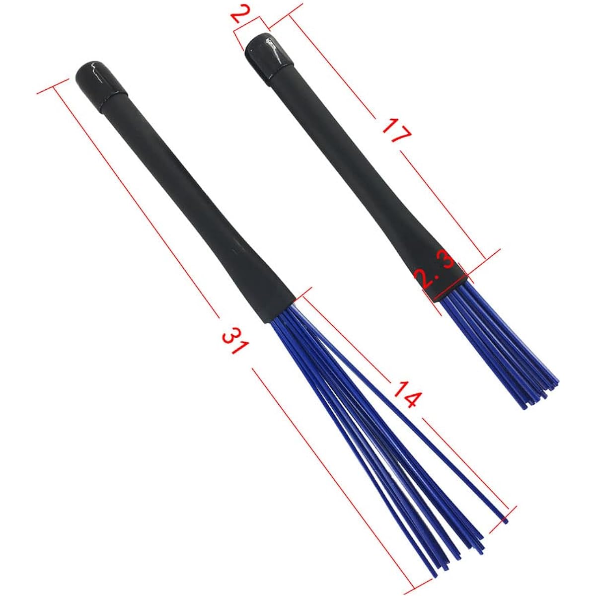 Jiayouy Drum Brush Drumstick Percussion Retractable Nylon Brush Stick Cajon Jazz Acoustic Rock Band for Music Lovers 1 Pair