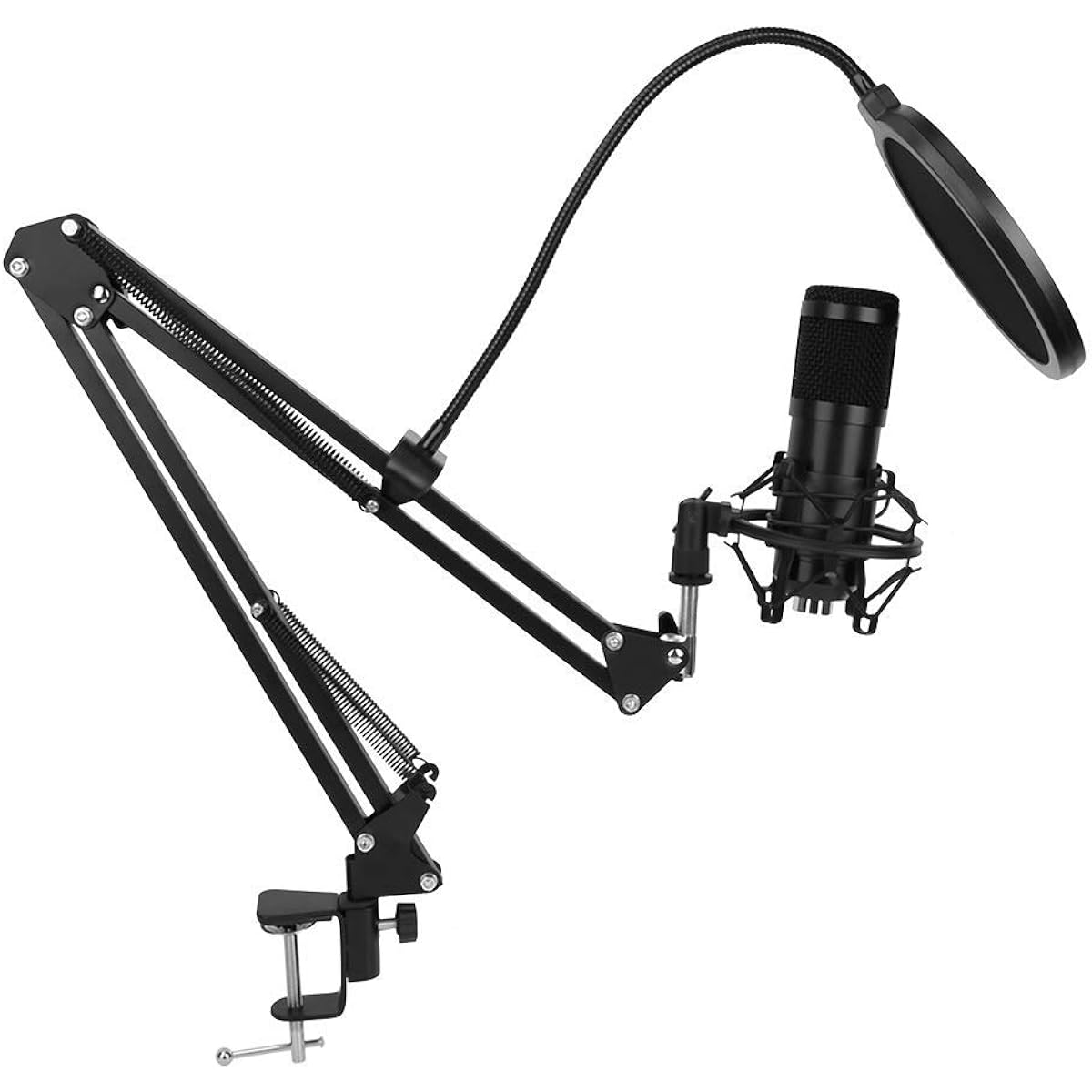 Professional Recording Usb Condenser Microphone Kit Set Metal Adjustable Holder Vocal Mic