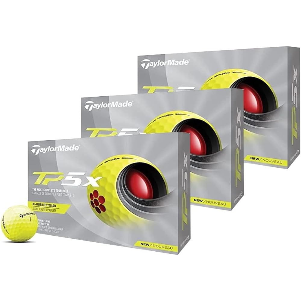 TAYLOR MADE TP5x Golf Ball 5 Piece 2021 Model N0803101 Yellow