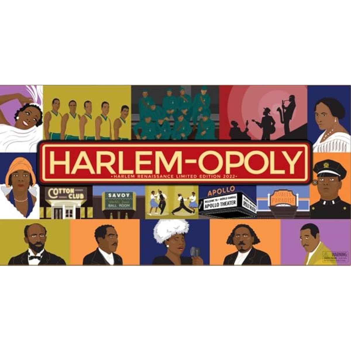 Harlem-Opoly - Harlem Renaissance Edition Board Game - Harlem-Opoly's Famous Harlem Personalities The Perfect Opoly Game for History Enthusiasts - Family Board Game for 2-6 Players