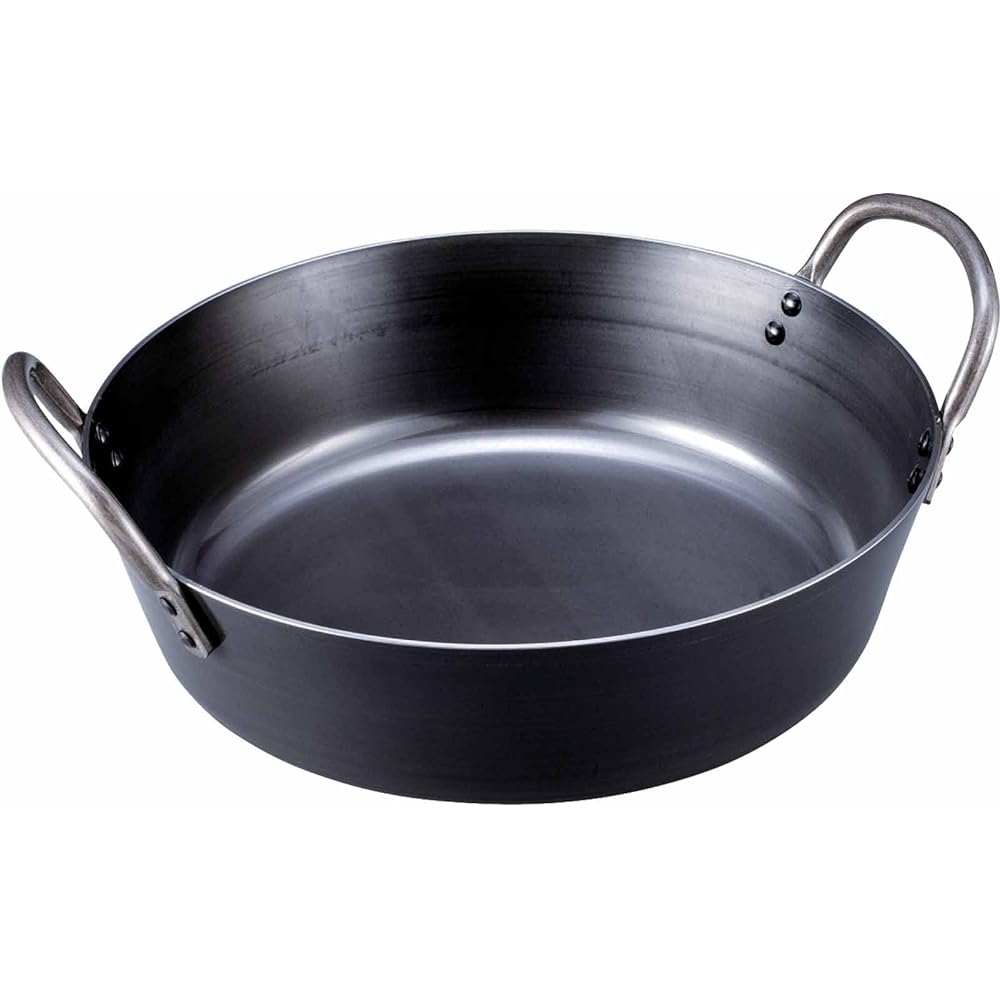Village Blacksmith Kanda Kanda Iron Pot Deep Fried Pot 39cm (10.9L) Made in Japan Iron Tempura Pot 002177