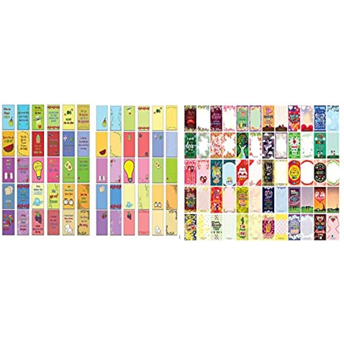 Creanoso Romantic Inspirational Lunch Box Love Notes Series 1 & 2 (60 Pieces) - Theme Party Favors and Props Game Stocking Stuffers - Perfect for Kids Boys Girls Kids - Homeschool Set