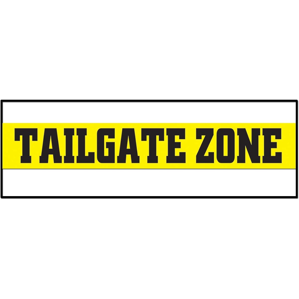 Beistle Plastic Tailgate Zone Streamer Sports Theme Football Game Day Party Decoration 3" x 20ft Black/Yellow