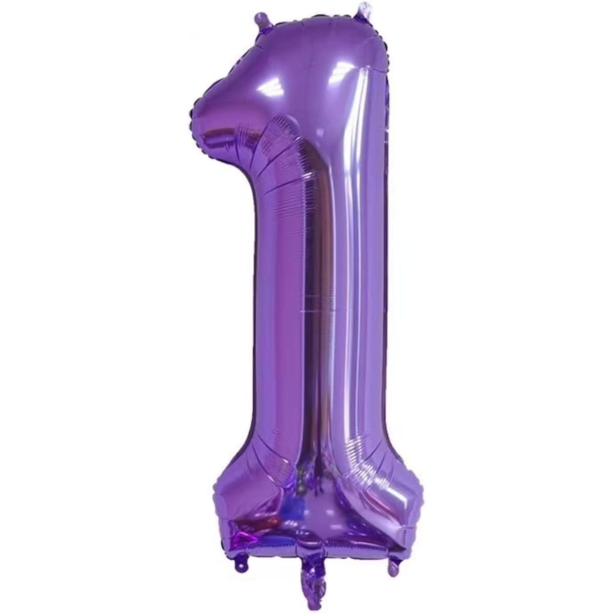 40" Purple Number 1 Crown Balloon Set, 1st Birthday Balloons for Girls, Wedding Anniversary Celebration Decorative Balloons (1)