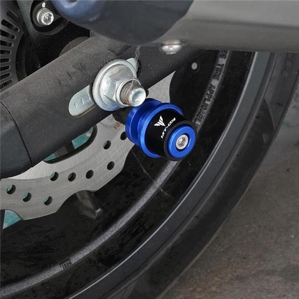 Bike Stand Swing Arm Slider Motorcycle Swing Arm Spool Slider with Swing Screw Stand For MT03 MT-03 MT 03 MT07 MT09 Tracer 2015-2020 2021 (Color: Blue-MT03 X)