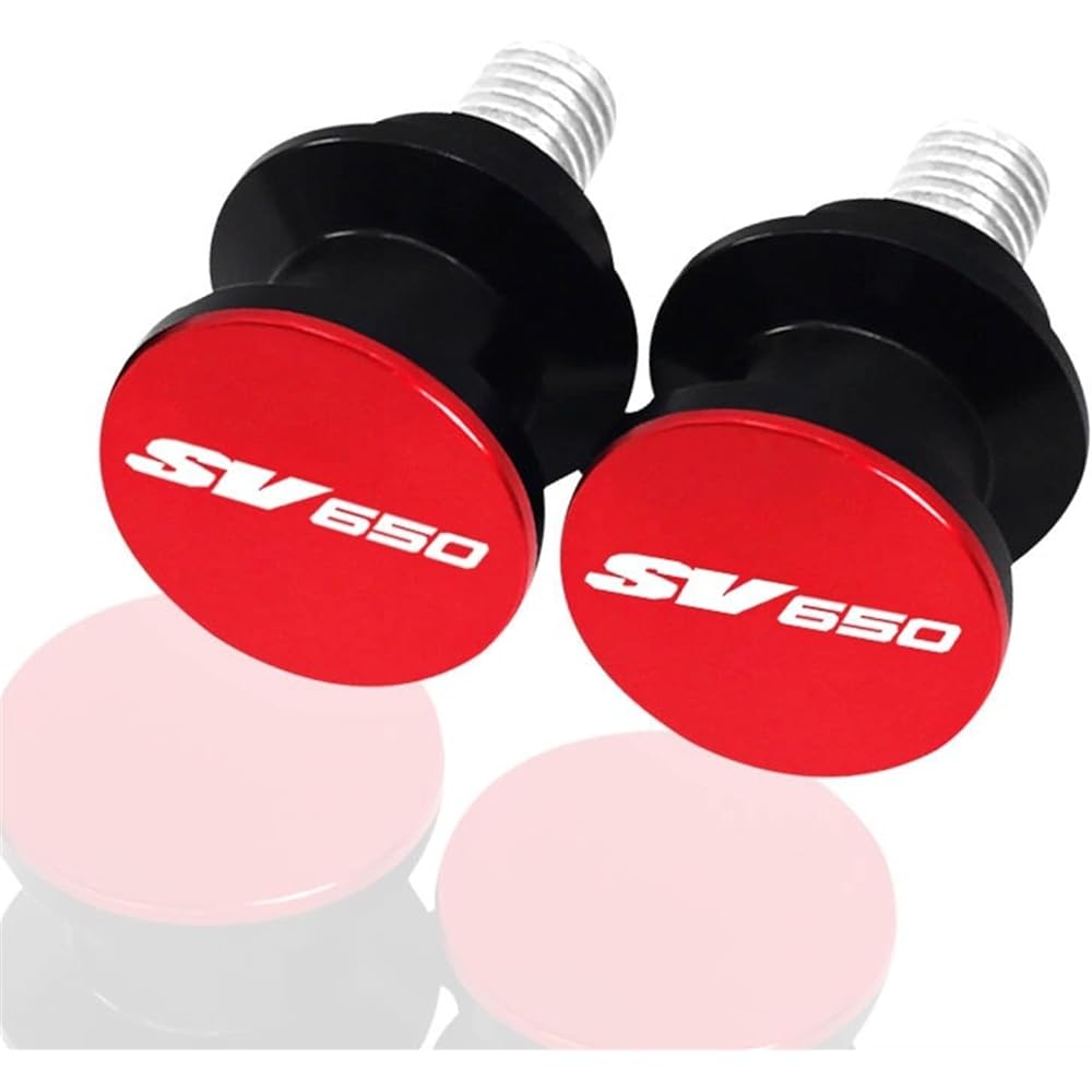 DOOREX 2Pcs CNC 8mm Stand Screw Protector Motorcycle Swingarm Slider Spool Suzuki SV650 SV650S SV 650 SV650 1999-2019 Swingarm Slider Spool (Size: Titanium)