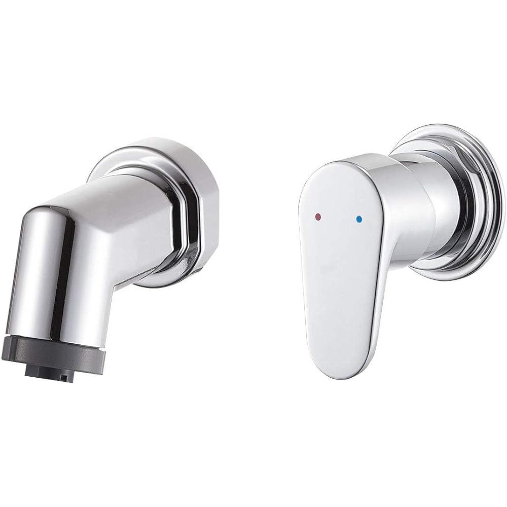 SANEI Single Spray Mixer Faucet, Wall-mounted Water Saving Faucet, Eco Faucet, Pull-Out Shower Head, Shower/Straight Switching Type, Cold Region Specifications K3715EK-13