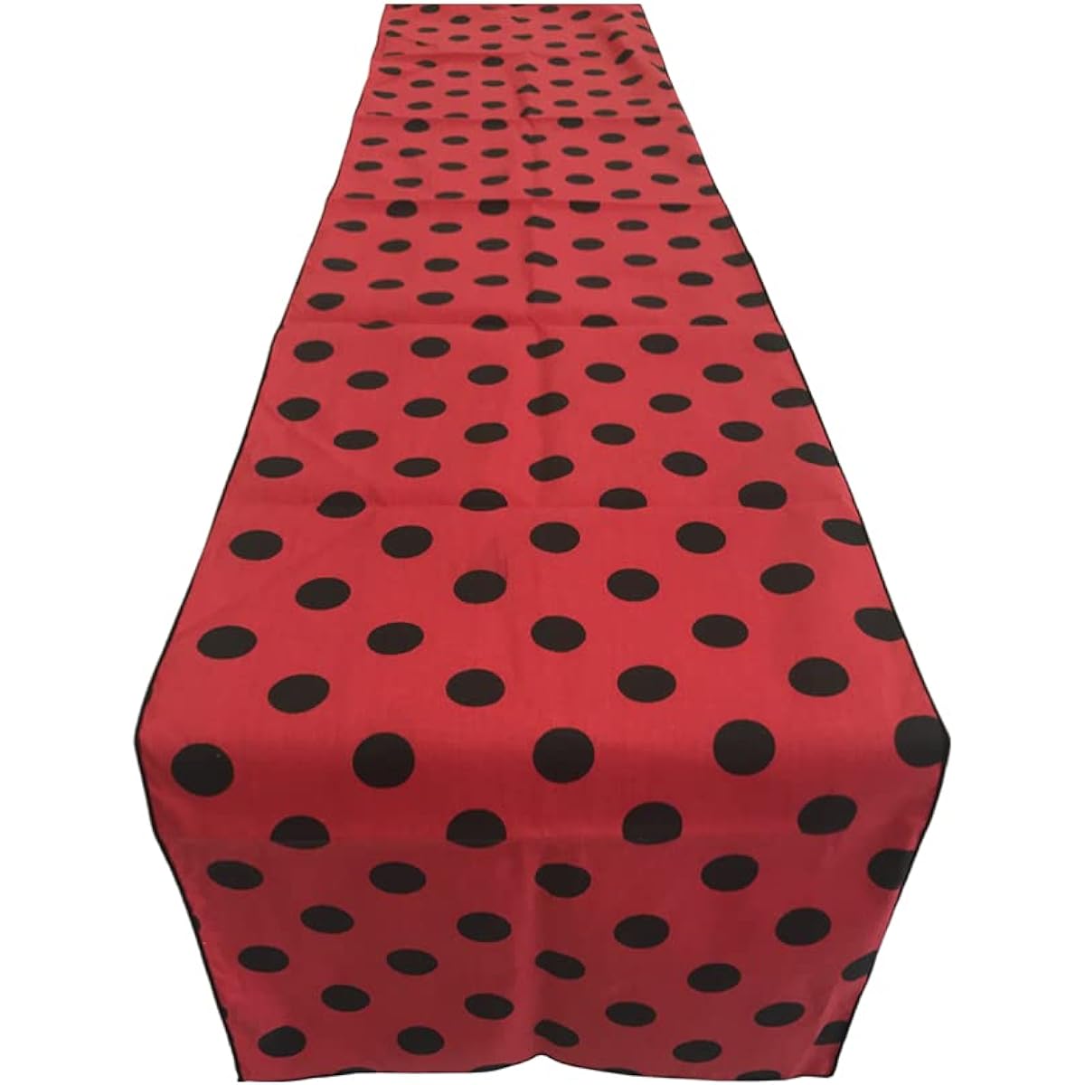 Broward Linen Table Runner Polyester Polka 12x120 Inch by 12X120 INCH Red