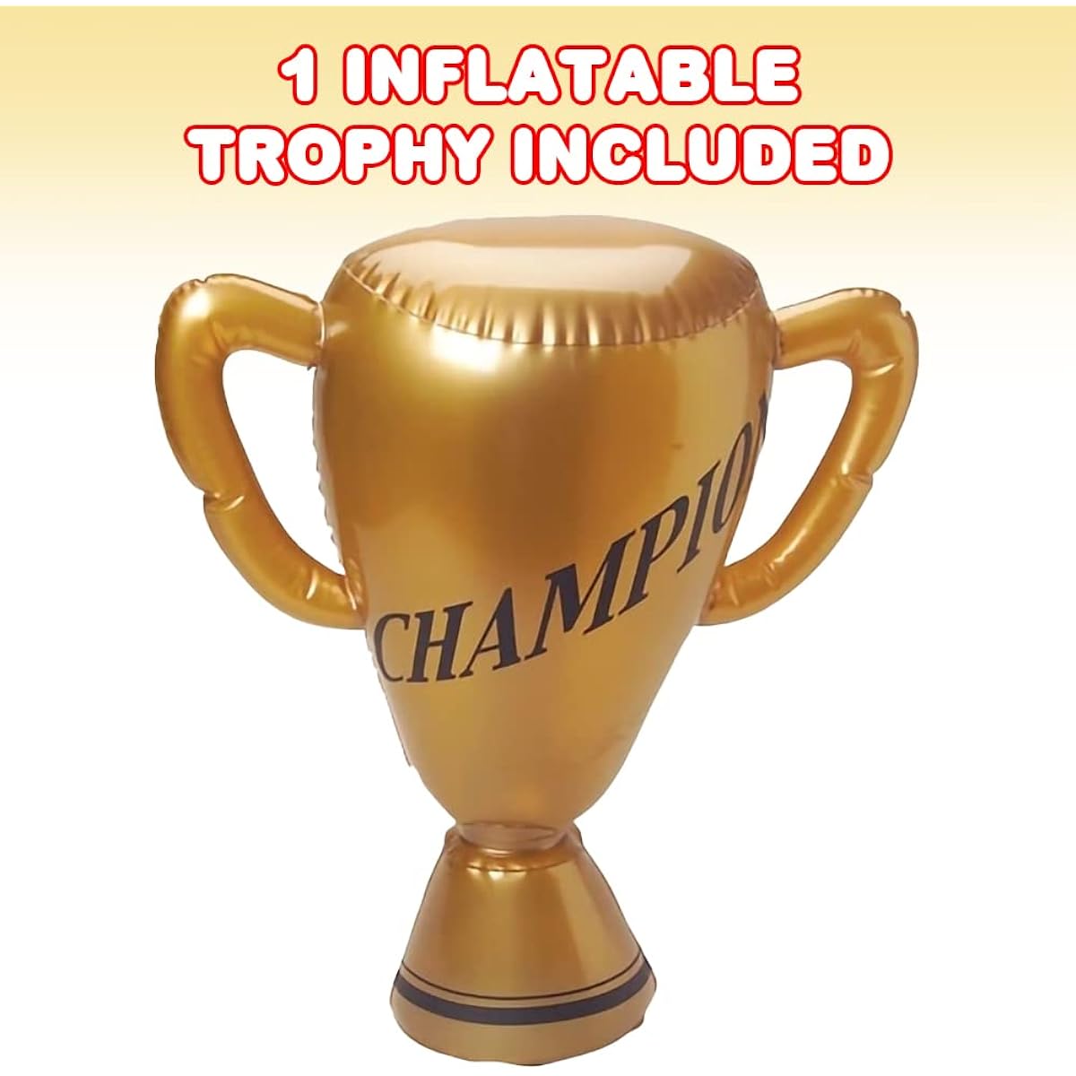 ArtCreativity Kids Inflatable Trophy 1 Piece Large 14.5 Inch Trophy with Weighted Bottom for Family Backyard Games, Baseball Party Decorations, Carnival Party Decorations